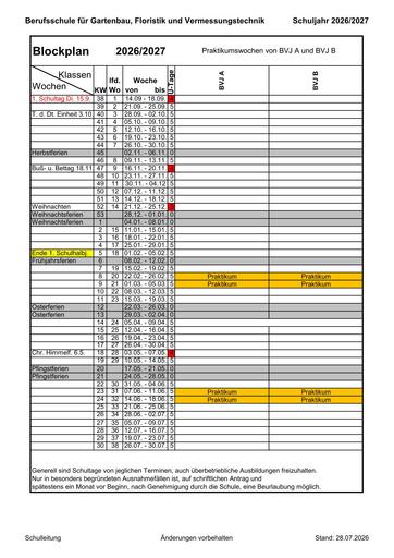 Blockplan BVJ 2026/27