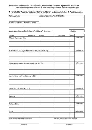 Notenblatt Galabau 10